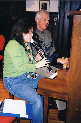 Spirit's Call Choir - Sunday Singing Gathering; Linda Andrew (recorder) and Lyle Eide (piano)