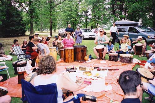 Singing and Drumming Circle at La Barrière Park