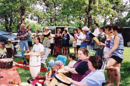 Singing and Drumming Circle at La Barrière Park