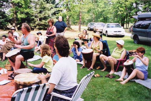 Singing and Drumming Circle at La Barrière Park