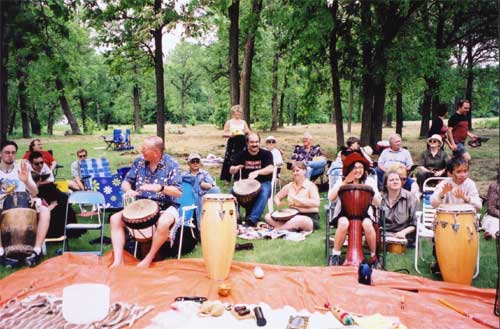 Singing and Drumming Circle at La Barrière Park